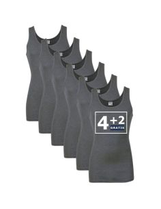 Beeren Heren singlet M55 6Pack Antraciet
