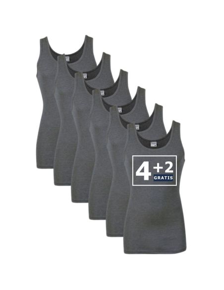 Beeren Heren singlet M55 6Pack Antraciet