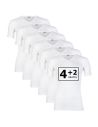 Beeren Heren T-shirt V-hals en K.M. M3000 6Pack Wit