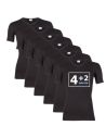 Beeren Heren T-shirt V-hals en K.M. M3000 6Pack Zwart