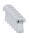 Beeren Heren Extra lang T-shirt met V-hals M3000 6Pack Wit