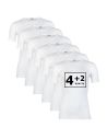 Beeren Heren T-shirt K.M. met O-hals M3000 6Pack Wit