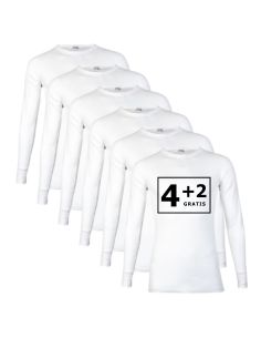 Beeren Heren T-shirt L.M. M3000 6Pack Wit