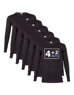 Beeren Heren T-shirt L.M. M3000 6Pack Zwart