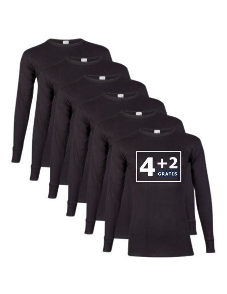 Beeren Heren T-shirt L.M. M3000 6Pack Zwart