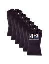 Beeren Heren mouwloos shirt Young (zachte micro stof) 6Pack Zwart