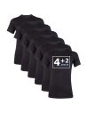 Beeren Heren T-shirt K.M. Young (zachte micro stof) 6Pack Zwart