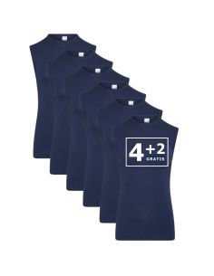 Beeren Heren mouwloos shirt M3000 6Pack Navy