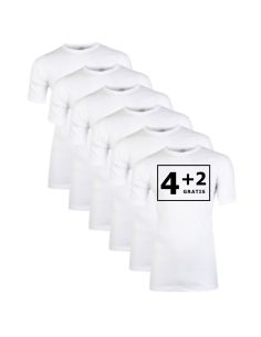 Beeren Heren hemd K.M. M3400 6Pack Wit