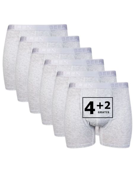 Beeren Heren boxershort Dylan 6Pack Grijs