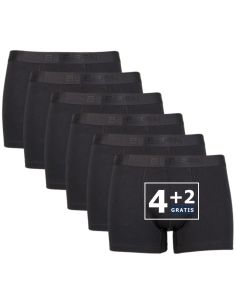 Beeren Heren boxershort Rolf 6Pack Zwart