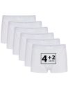 Beeren Heren boxershort Young (zachte micro stof) 6Pack Wit