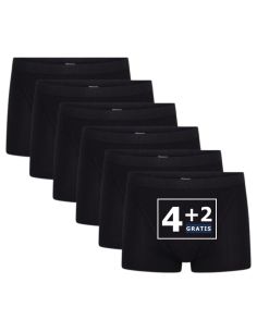 Beeren Heren boxershort Young (zachte micro stof) 6Pack Zwart