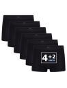 Beeren Heren boxershort Young (zachte micro stof) 6Pack Zwart