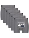 Beeren Heren boxershort Roger 6Pack Antraciet