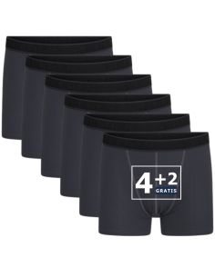 Beeren Heren Boxershort Young Sven (zachte micro stof) 6Pack Antraciet