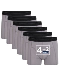 Beeren Heren boxershort Cotton Stretch Hugo 6Pack Grijs