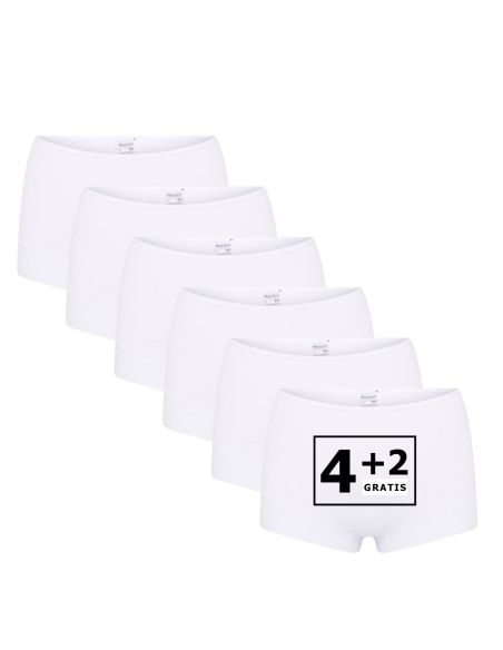 Beeren Dames Short Elegance 6Pack Wit