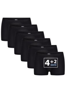 Beeren Dames boxershort Young 6Pack Zwart