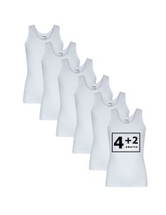 Beeren Jongens singlet M3000 6Pack Wit
