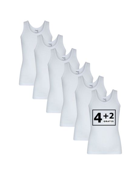 Beeren Jongens singlet M3000 6Pack Wit
