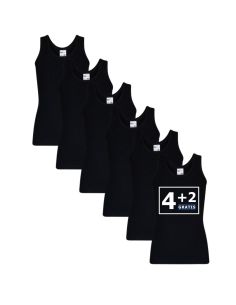 Beeren Jongens singlet M3000 6Pack Zwart