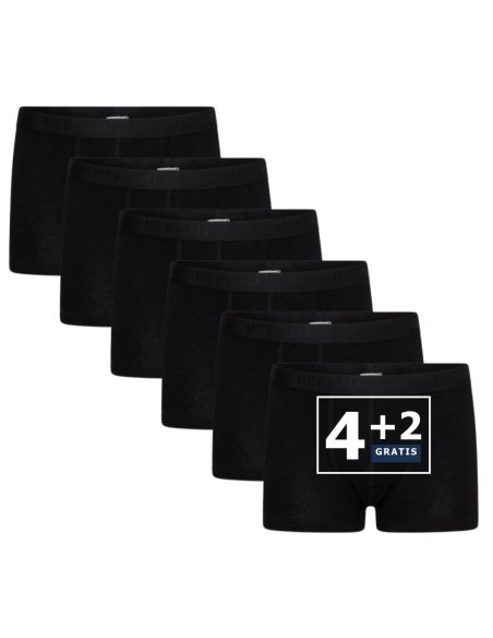 Beeren Jongens boxershort Comfort Feeling 6Pack Zwart