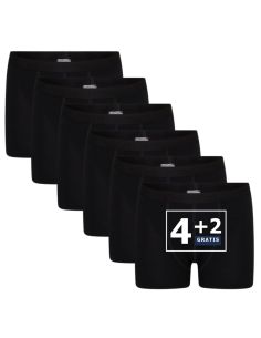 Beeren Jongens boxershort Young 6Pack Zwart