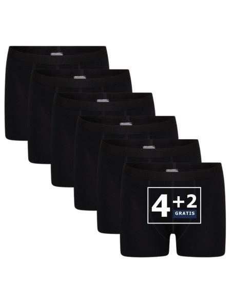 Beeren Jongens boxershort Young 6Pack Zwart