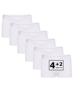 Beeren Meisjes boxershort Comfort Feeling 6Pack Wit