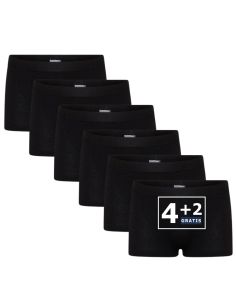 Beeren Meisjes boxershort Comfort Feeling 6Pack Zwart