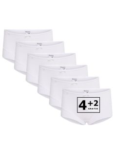 Beeren Meisjes short Elegance 6Pack Wit