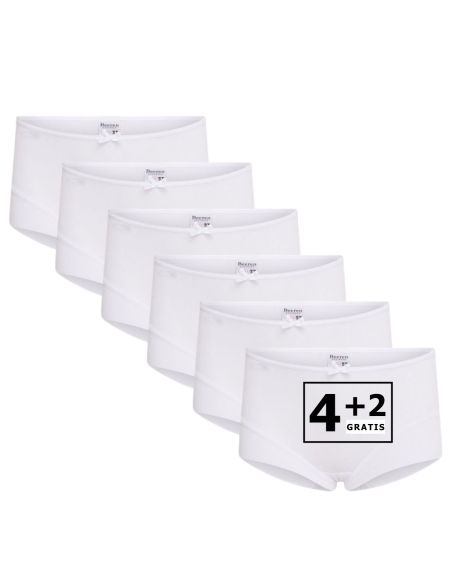 Beeren Meisjes short Elegance 6Pack Wit
