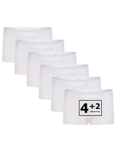 Beeren Meisjes boxershort Young 6Pack Wit