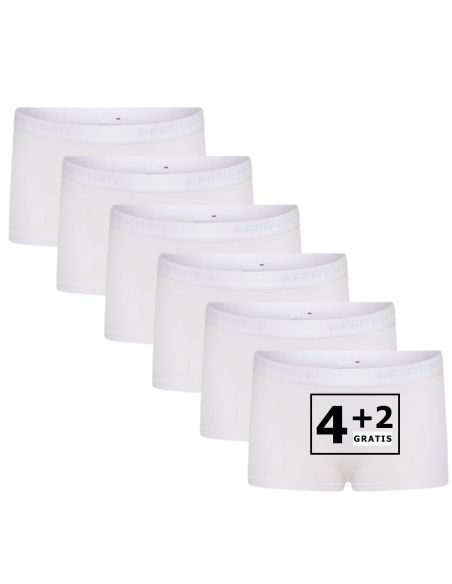 Beeren Meisjes boxershort Young 6Pack Wit