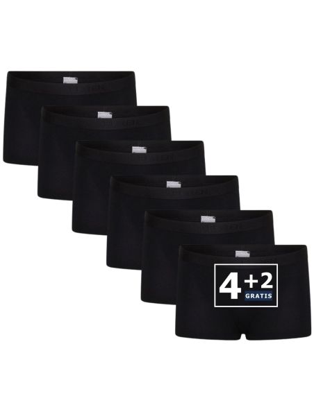 Beeren Meisjes boxershort Young 6Pack Zwart