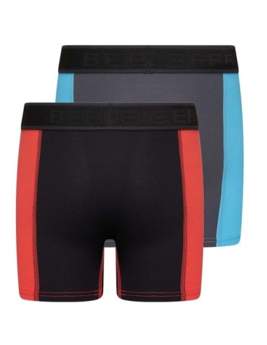 Beeren Jongens boxershorts Mix&Match 2Pack Koraal/Turqouise