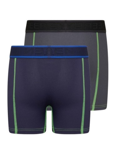 Beeren Jongens boxershorts Mix&Match uni 2Pack D.Blauw/Grijs