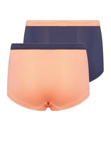 Beeren Meisjes Mix&Match boxers Zalm/D.Blauw 2Pack